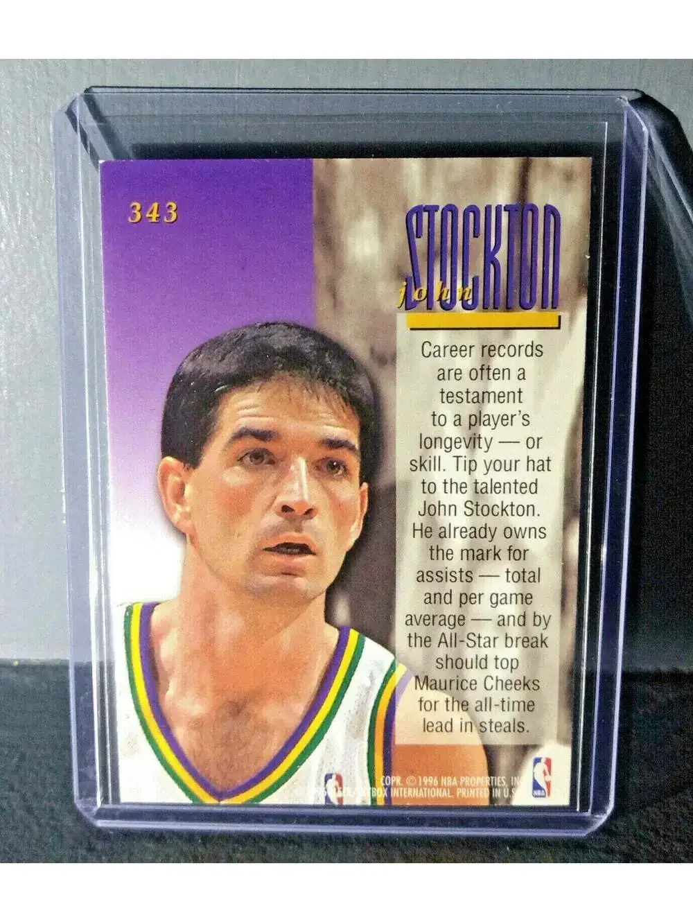 1995-96 John Stockton #343 Ultra Encore Basketball Card